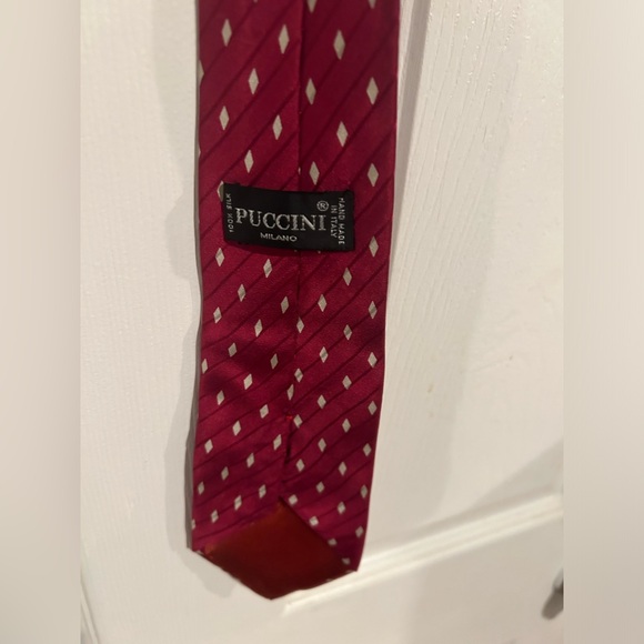 Puccini Hand Made 100% silk  Men’s Neck Tie hand Made In Italy - Picture 4 of 4